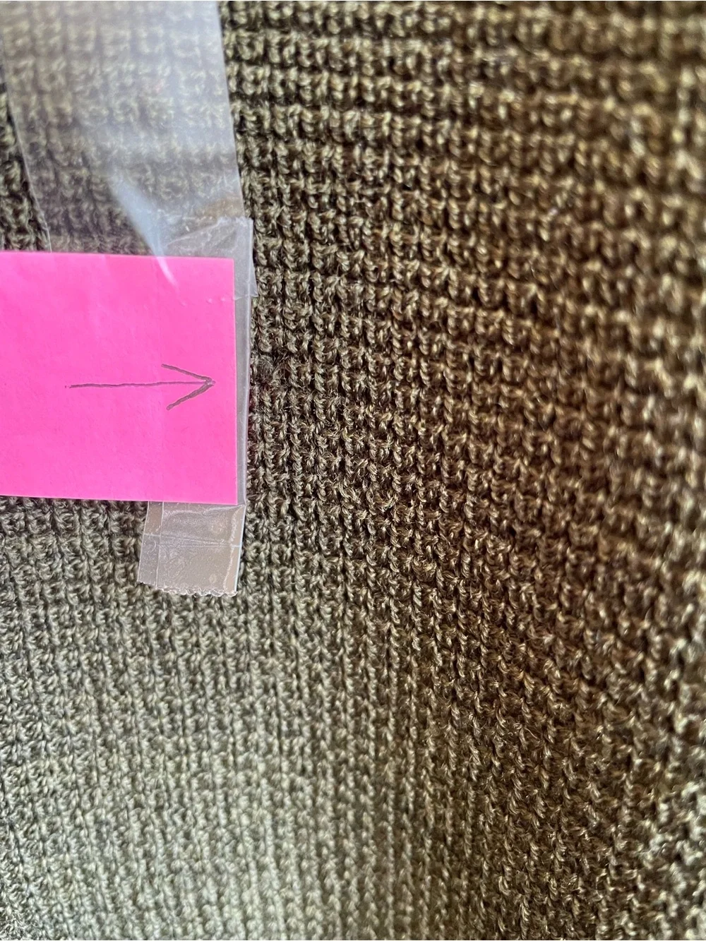 Smartwool Cheyenne Creek Crewneck Waffle Knit Dark Olive Sweater with Flaws